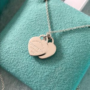 Tiffany & Co Mini Double Heart Tag Pendant